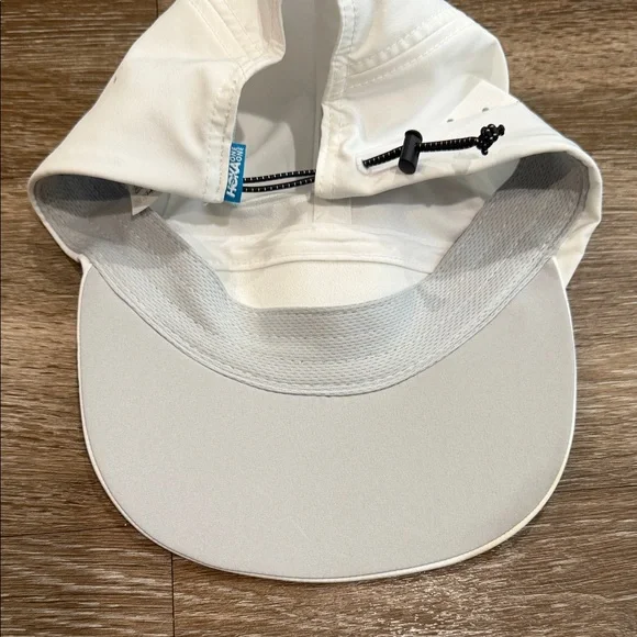 Hoka White and Black Logo Running Cap - Picture 2 of 3